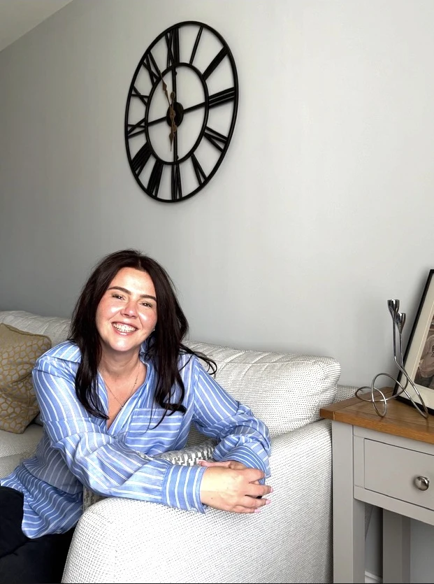 Rebecca Ashcroft smiling at home