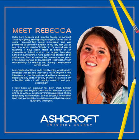 Meet Rebecca, founder of Ashcroft Tutoring Agency